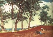 Winslow Homer Houses and trees France oil painting artist